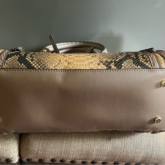 Henri Bendel Leather Python Satchel Bag - Picture 4 of 9